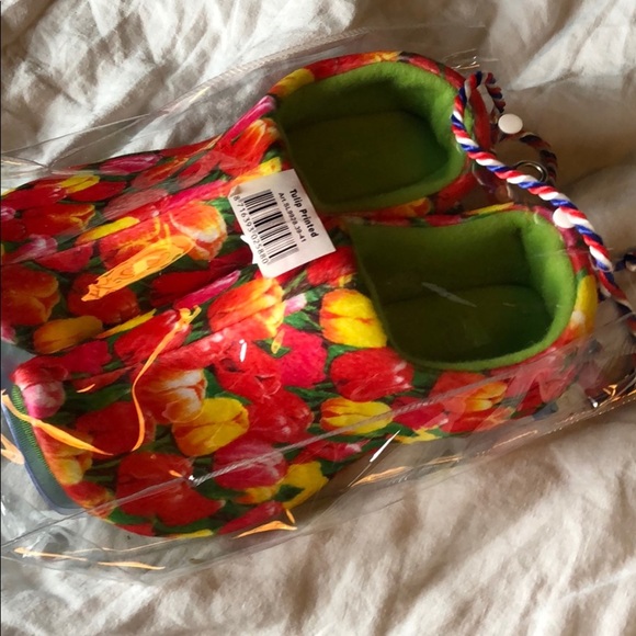 Wooden shoe slipper 7-9 eur 39-41.  Tulips new - Picture 2 of 3